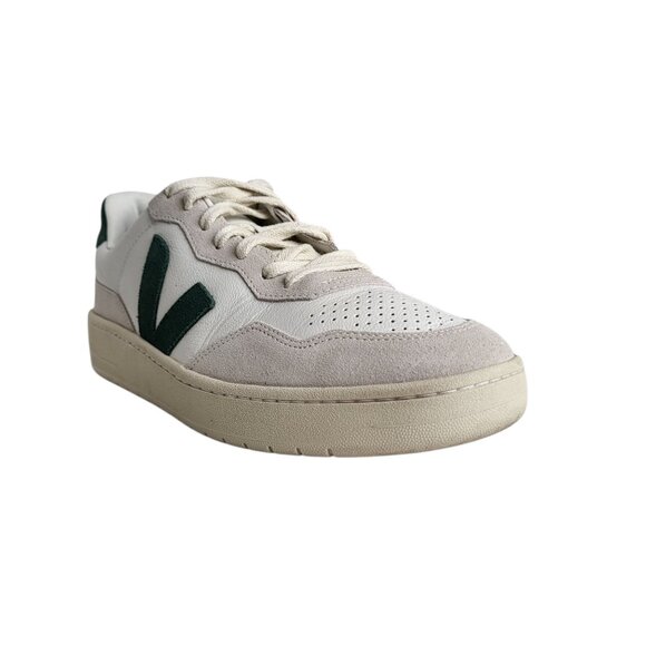Veja Other - VEJA V90 Leather Sneakers in White/Cyprus Green Men's Size 45 EU 11.5 US